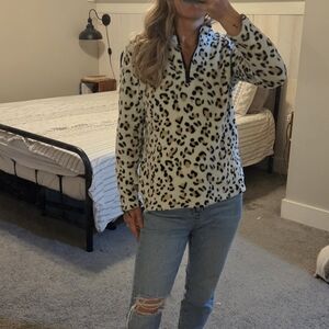 Leopard Print Women's 1/4 Zip